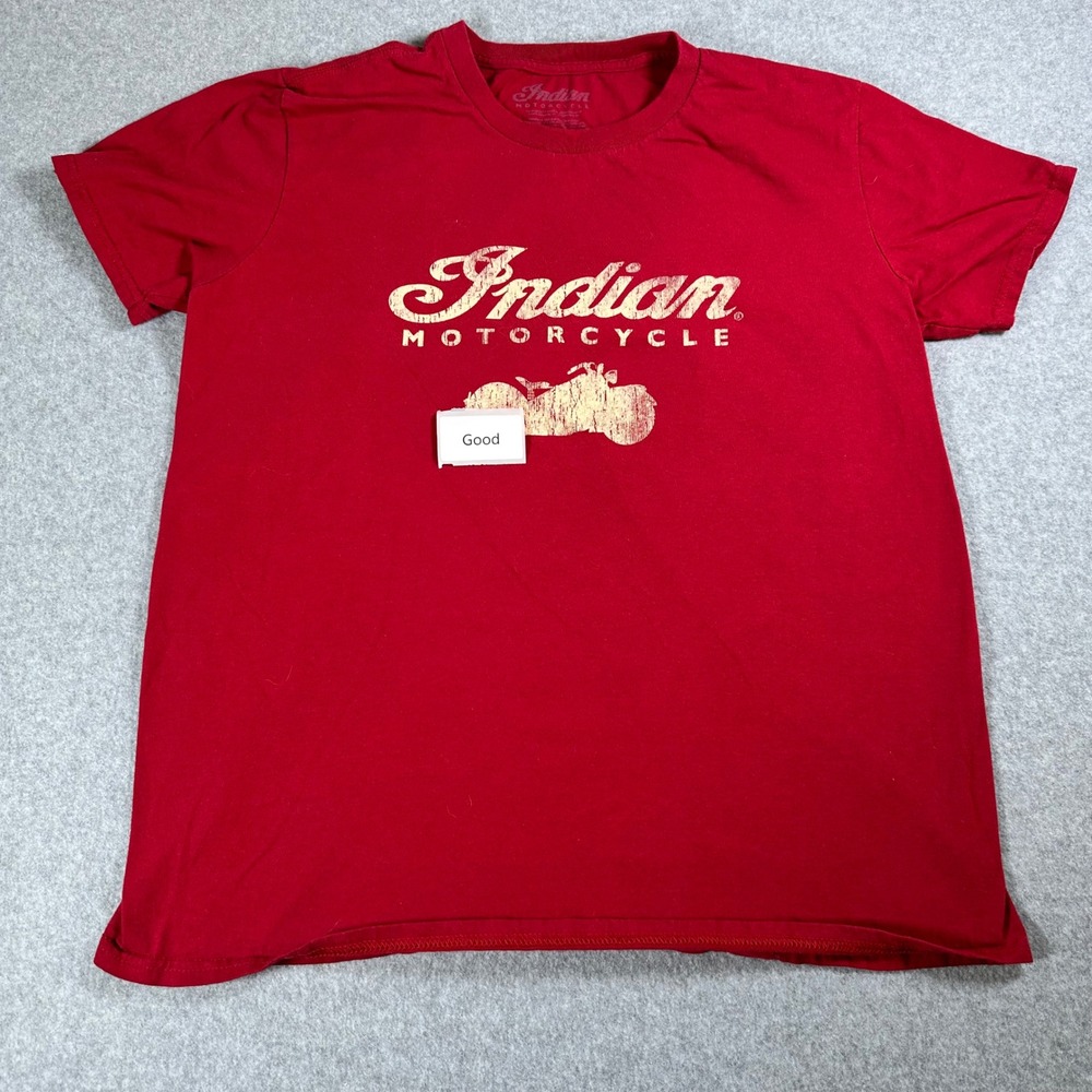 Indian Motorcycle Graphic T-Shirt Coastal Murrells Inlet SC Red Large‎